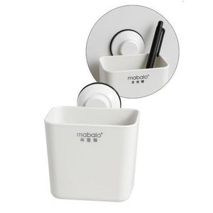 Vacuum Suction Toothbrush Holder - No-Drill Wall-Mounted Organizer for Bathroom Tiles, Glass & Mirrors - Removable & Reusable, Heavy-Duty Plastic, Clutter-Free Design (W10.5 x H11.5)cm / (W4.1 x H4.5)inch