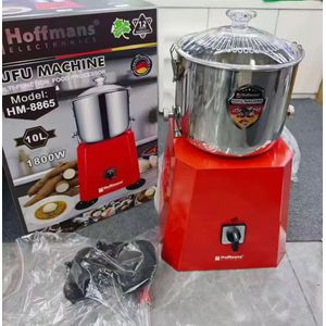 Hoffmans High Quality Fufu And Palm Nuts Machine 1800W Multi-Function Food Processor-10L Red/ Black 