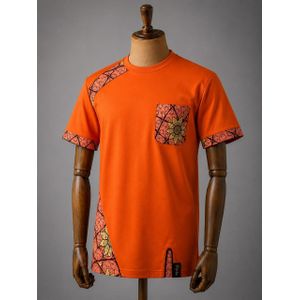Men’s African Print Accented T-Shirt