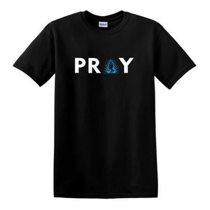 Pray 2.0 Round Neck Short Sleeve T-Shirt -Black