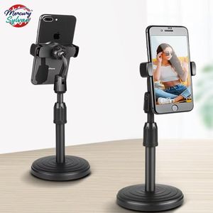 Generation 1 Live Streaming & Selfie Phone Stand – Height & Angle Adjustable, Compatible with Most Phones on the Market (BLACK))