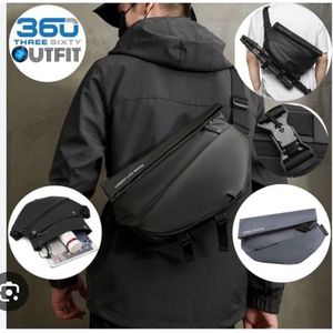 AD Smart Waterproof Crafted Crossbody Bag - Black 
