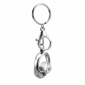 Premium Silver Headphone Design Keychain key holder