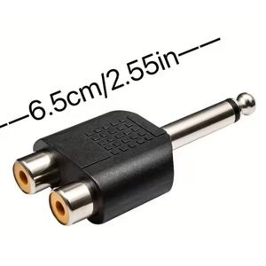 6.35Mm Male to Dual RCA Male Audio Adapter, 1/4 Inch 6.35Mm to Dual RCA Splitter, Suitable for Guitar Mixer And Speaker