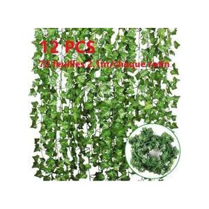 12pcs Artificial Vine Leaves Creeping Ivy Decorations