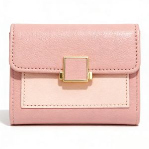Women Short Wallet Ladies Coin Purse Stylish PU Leather Tri Fold