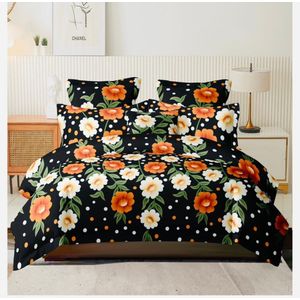 Spice Bedsheets Queen Size Bedsheet-4 pieces- Multicolored 