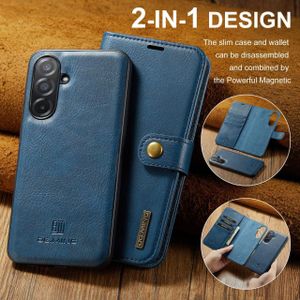 DG Ming (2in1) Phone Case, Compatible With Samsung Galaxy A17 / A26 Phone, Magnetic Detachable Flip Leather Phone Case With Wallet - Blue 