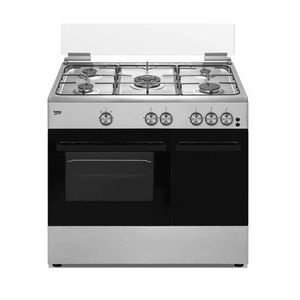 Beko BGGS900UK-4+1 WOK BURNER-SILVER-PUSH IGNITION