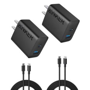 Anker  2-Pack  (2-Port, 20W) Fast USB-C Charger Block, Type C Fast-Charging from usa