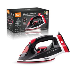 RAF 2200W Professional Electric Split Cordless & Corded Steam Iron - Black/Red
