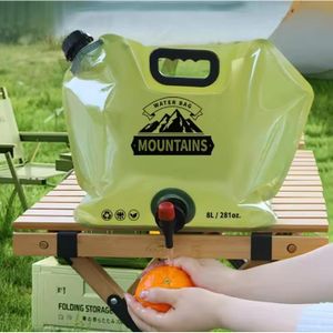 Water bottle 8L/28oz PE Portable Water Bag, Thickened Rectangular Design, Foldable Water Container 