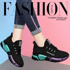 Fashionable Women's Breathable Black Tennis Running Sneakers