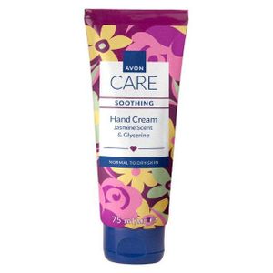 Avon Care Soothing Hand Cream with Jasmine Scent & Glycerine.- purple