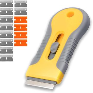 TodyJeyHo Scraper tools, with 15 additional blades, glass cleaning scraper, stove scraper, for cleaning paint on glass