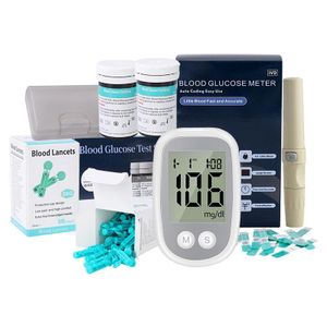Smart Glucometer Portable Blood Glucose Meter+Blood Collection Pen+50 Strips+50 Lancets