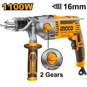 Ingco ID211008 Impact Drill - Black/Yellow/Silver
