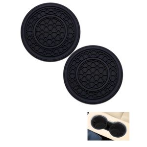 ShebSheb 2Pcs black Car Cup Holder Coasters, Car Cup Holder Insert