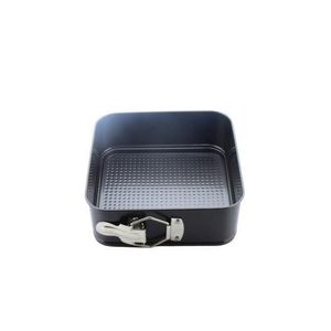 Nonstick Springform Cake Pan with Detachable Base - Carbon Steel Round Baking Mold for Cheesecake, Pizzas & Desserts, Easy Release (L24 x W24 x H6.5)cm / (L9.4 x W9.4 x H2.6)inch - Black