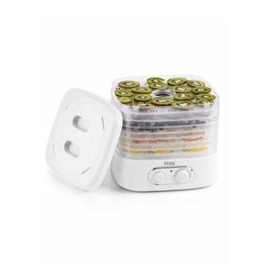 240W Food Dehydrator - 5-Tray Fruit, Vegetable, Meat & Herb Dryer with Adjustable Thermostat - (D24 x W26 x H20.5)cm / (D9.45 x W10.2 x H8)inch - White