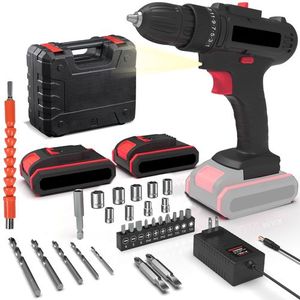 48V Drill/Screwdriver Kit Rechargeable (with 2 Batteries) + Accessories