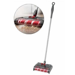 22W Cordless Rechargeable Floor Sweeper with 1200 RPM, 4-Quad Brush Technology & Swivel Design for Home Cleaning