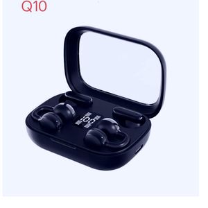 2 In 1  Q10  TWS Wireless 5.49 Bluetooth Headset Long Life Intelligent Digital Noise Reduction - Black