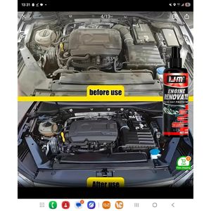 2pcs (1 Spray + 1 Sponge) × Car Engine Bay Renovate  Degressing Spray - Engine Protective Coating Agent - Car Care Dust  Wash Kit(100ml+Sponge)