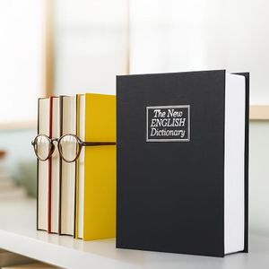 Metallic Black Executive Book Safe - Hidden Dictionary Diversion Safe Box for Home or Office, Metal Storage for Cash, with Key Lock