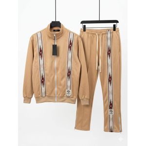 Amiri Original Camel Geometric Knit Tracksuit Set