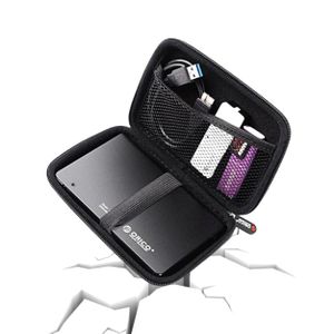Eva Hard Drive Protective Case - Shockproof, Waterproof Pouch for 2.5" External Hard Disk - Black