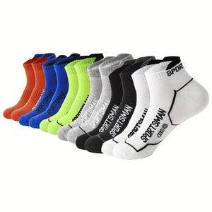 GALUIN 12 pcs Men's Thin Short Socks, Solid Color, Letter Socks
