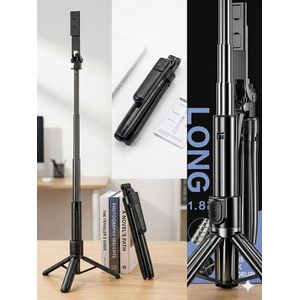 B17 1.8M Ultra-Long Stable Selfie Stick Quadrupod with Wireless Remote Control - Black