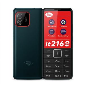Itel 2160 New - Triple SIM, 1.77" Screen, Wireless FM, Opera Mini, 1000mAh Battery - Black