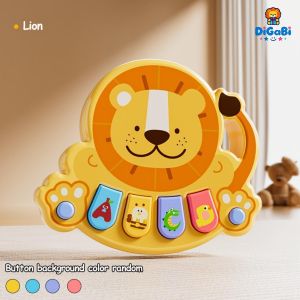 Digabi Children'S Early Education Electronic Piano - Lion Animal Piano - Baby Key Piano - Music Box - Infant Toy To Soothe Babies