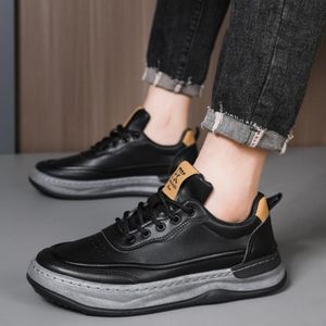 Men's Comfortable Lace Up Casual Gentle Trendy Shoes Black