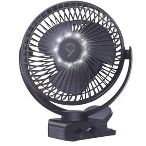 8 Inch Clip On Fan 12000mah Rechargeable Battery Powered Portable Fans With Remote Control - Black