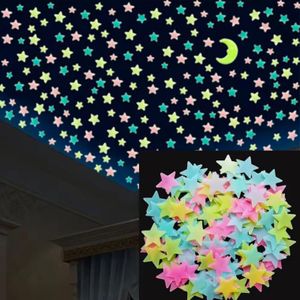 PVC Stars Glow Stickers Luminous In Dark Night Fluorescent Wall Decoration