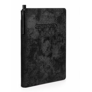 Tracker Daily Expense Black Notebook with Pen