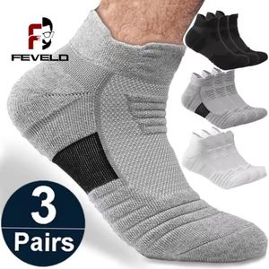 pisiduo 3 Pairs Men's Cycling Sport Socks Basketball Running Compression Ankle Sock Black White Anti-slip Bike Bicycle Mtb Cycling Sock