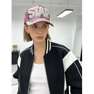 Shine On! Bedazzled "STAR" Baseball Cap  Sparkling Rhinestone & Pearl Embellishment  Adjustable Fit