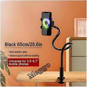 Tripod Stand Phone Holder Desktop Lazy With Rotate 360 Degrees Various Shapes Black