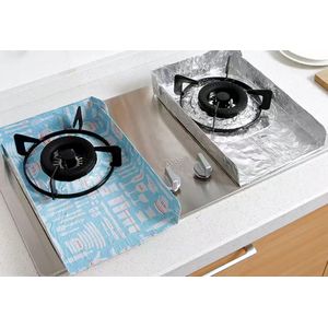 2pcs Kitchen Stove Pad Gas Stove Protective Pad High Temperature Resistant Oil-Proof Pad