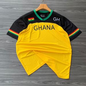 Football Jerseys Ghana Black and Yellow Concept Fan jersey
