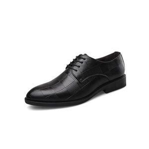 BLWOENS Men's Formal Shoes Tuxedo Dress Shoes Classic Oxfords Faux Patent Leather Shoe for Men Business Wedding Suit - Black