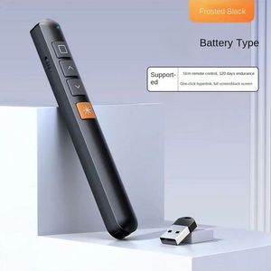 2.4GHz Multifunctional Wireless Presenter Red Laser Pointer - Black