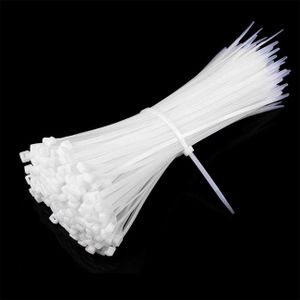 DYXDYC 100 Pack Zip Ties,White Zip Ties 4 Inch, Nylon Cable Ties Self Locking Tie Straps, Heavy Duty clear zip ties, Tiny Cable Ties for Indoor and Outdoor (4" White)