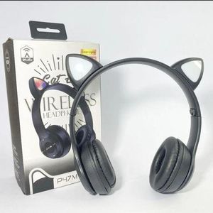 Cat ear wireless P47 Headset - Black