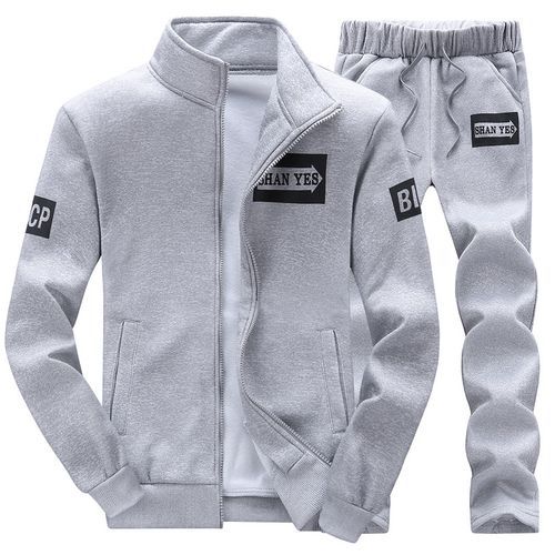 product_image_name-Fashion-Men's Sports Sweater + Pants - Grey - Grey - XL-1