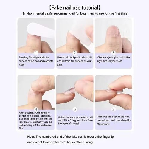 product_image_name-Generic-24pcs Short Square Press-On Toenails with White French Tips And Rhinestone Designs-4